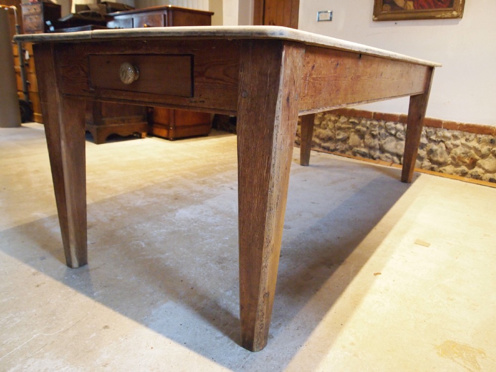 Table refectory farmhouse dining Sycamore Victorian 8 seater c1880 View IV