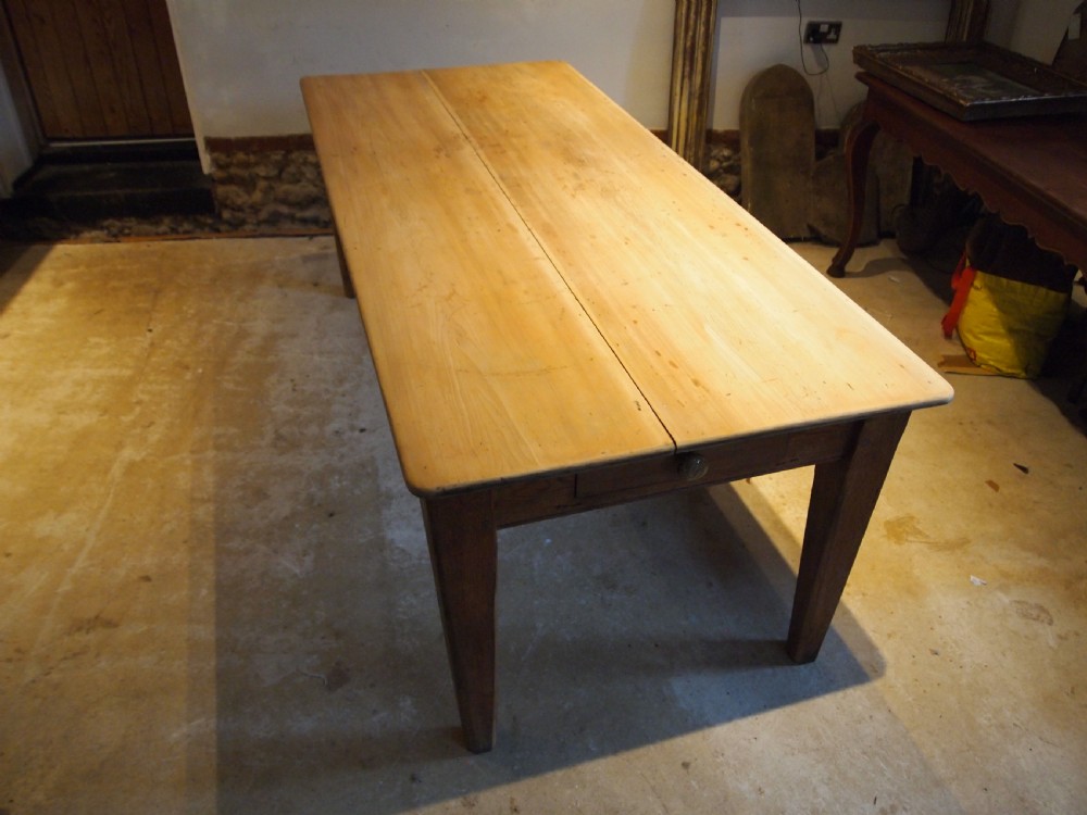 Table refectory farmhouse dining Sycamore Victorian 8 seater c1880 View V