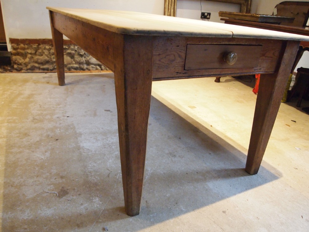 Table refectory farmhouse dining Sycamore Victorian 8 seater c1880 View XI