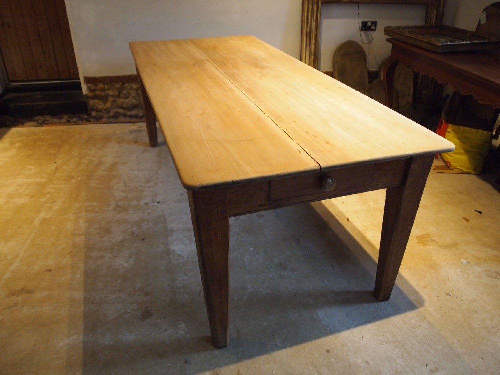 Table refectory farmhouse dining Sycamore Victorian 8 seater c1880 View XIII