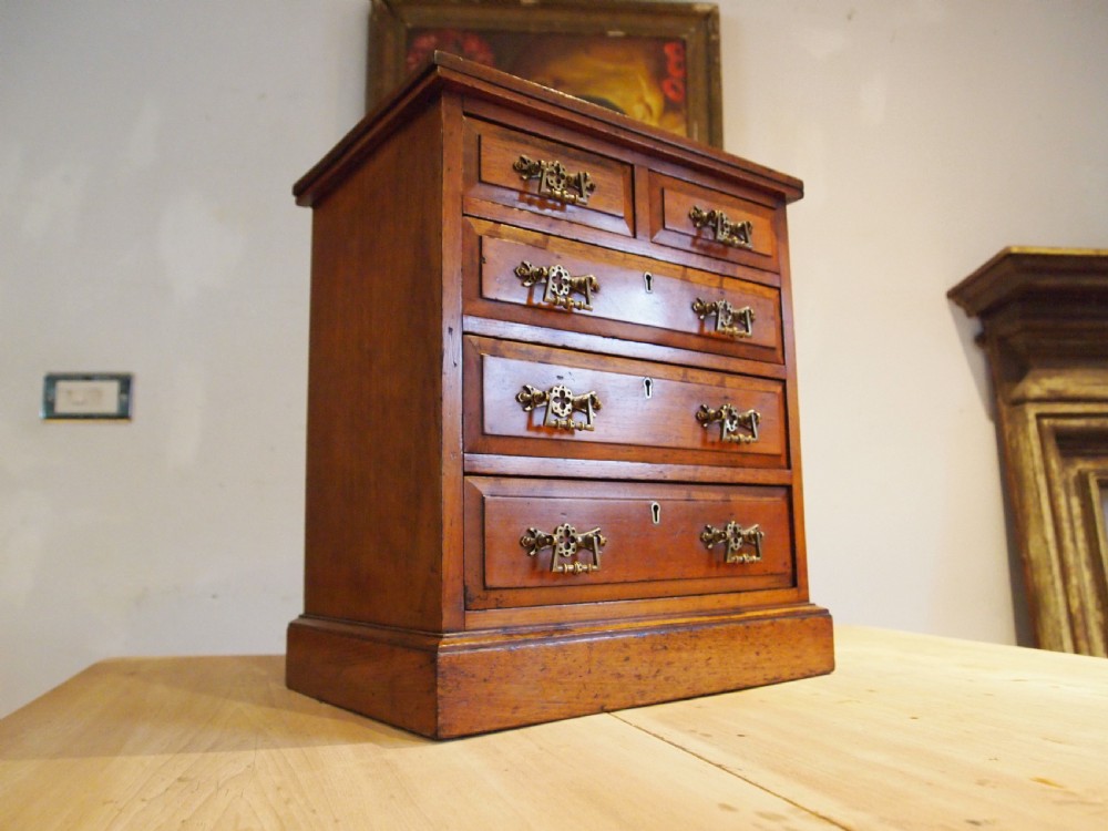 Chest of drawers rare Arts and Crafts Miniature apprentice c1880 View II