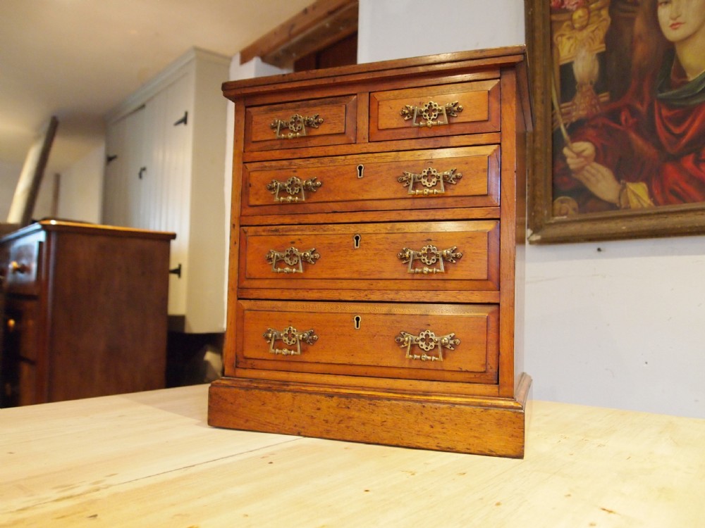 Chest of drawers rare Arts and Crafts Miniature apprentice c1880 View VIII