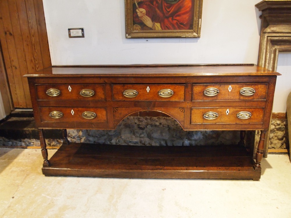 Dresser stunning George III Oak pot board base c1790 View VII