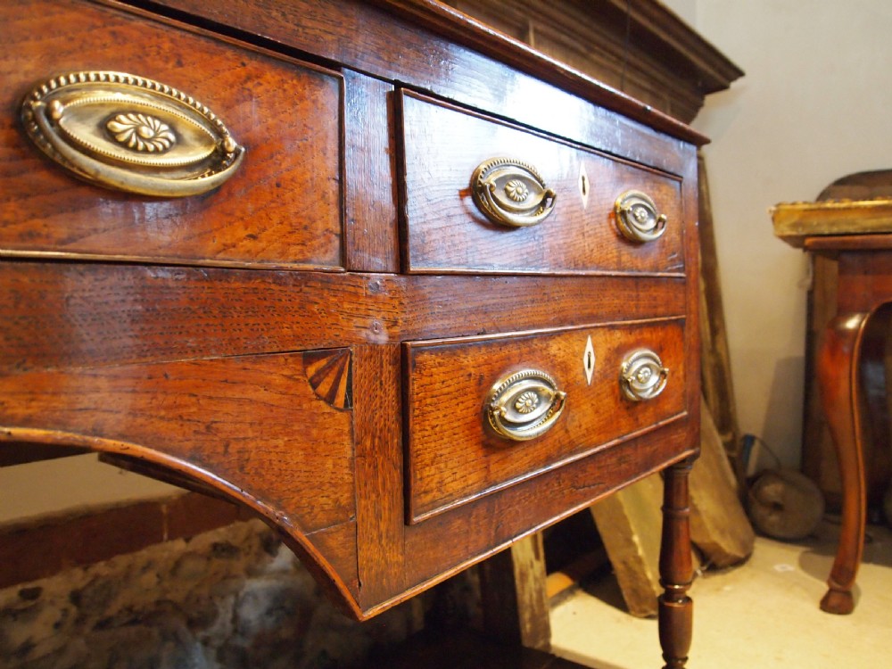 Dresser stunning George III Oak pot board base c1790 View IX