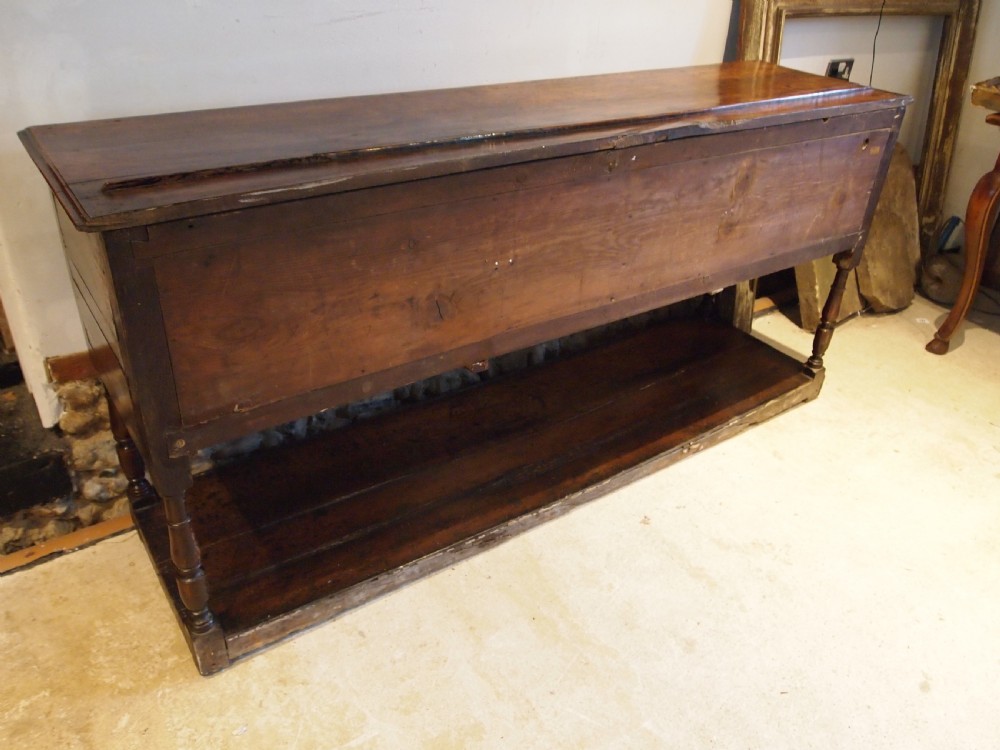 Dresser stunning George III Oak pot board base c1790 View XIII