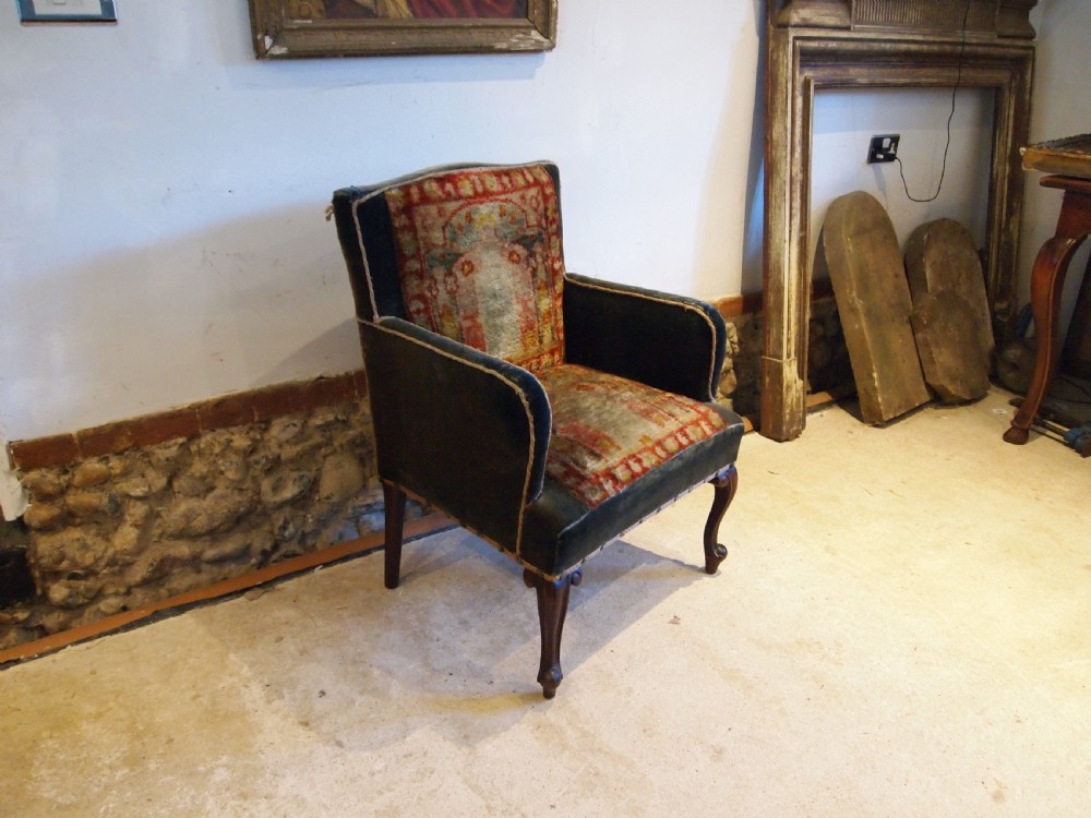 Armchair Kilim country house Victorian chair c1880