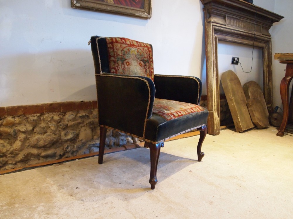 Armchair Kilim country house Victorian chair c1880 View II