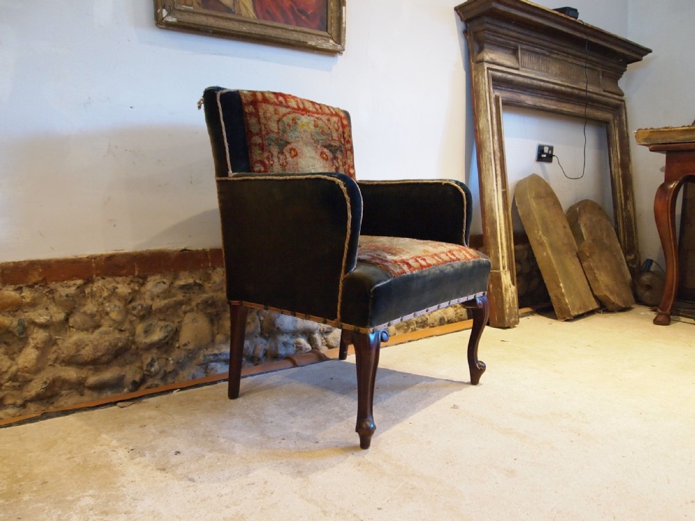 Armchair Kilim country house Victorian chair c1880 View VI
