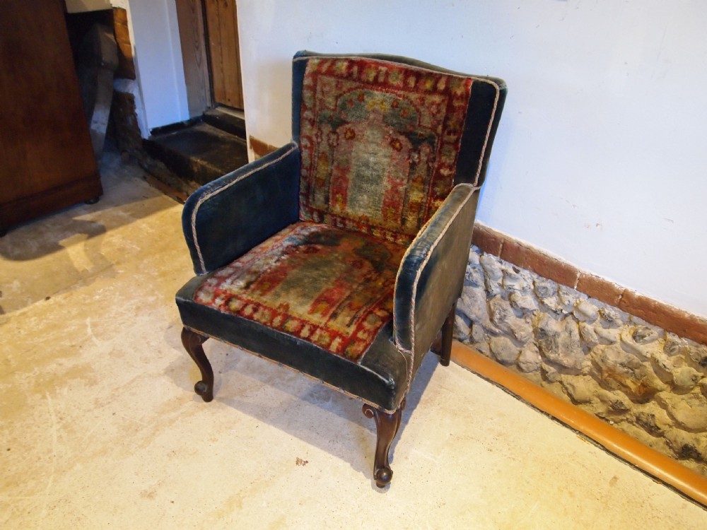 Armchair Kilim country house Victorian chair c1880 View VII