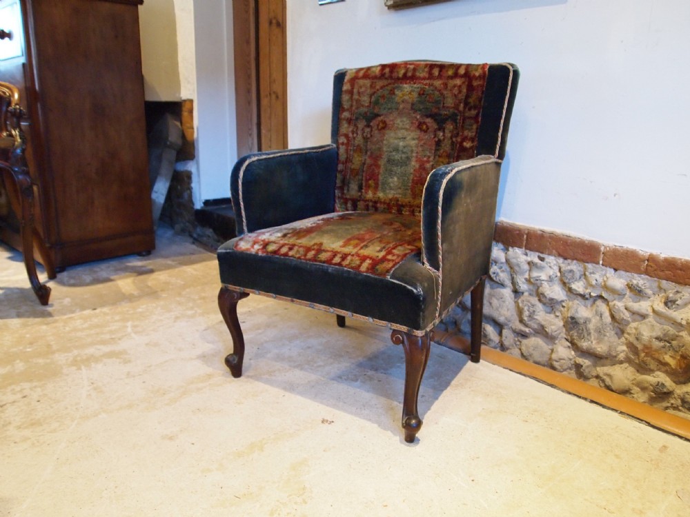 Armchair Kilim country house Victorian chair c1880 View IX