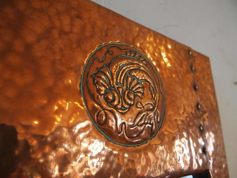 Mirror Arts and Crafts Copper Newlyn c1890 View II