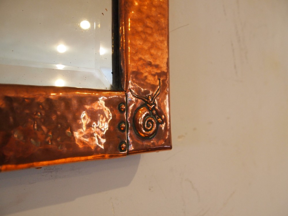 Mirror Arts and Crafts Copper Newlyn c1890 View VII
