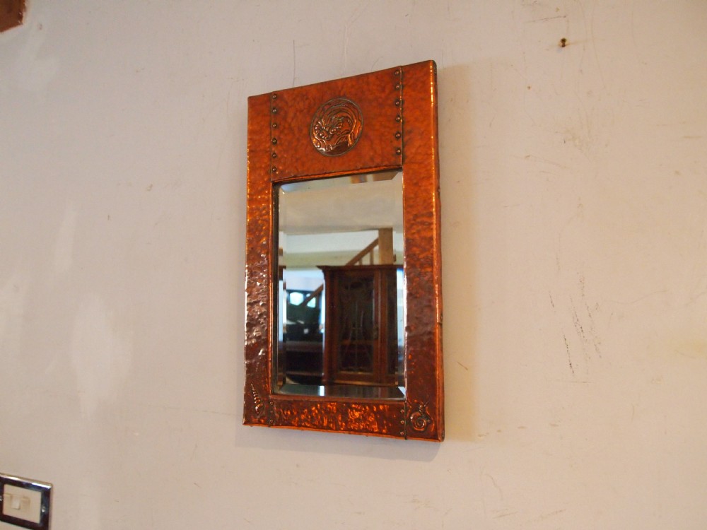 Mirror Arts and Crafts Copper Newlyn c1890 View XIII