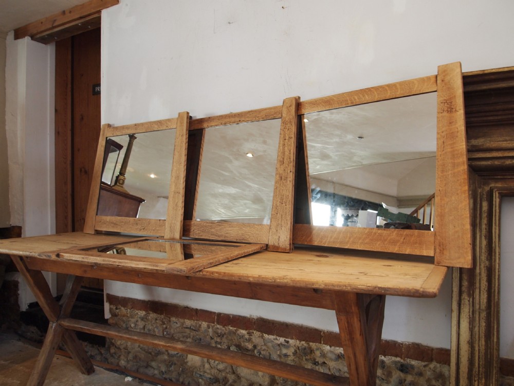 Mirrors rare set of 4 Arts and Crafts Oak liberty manner c1904