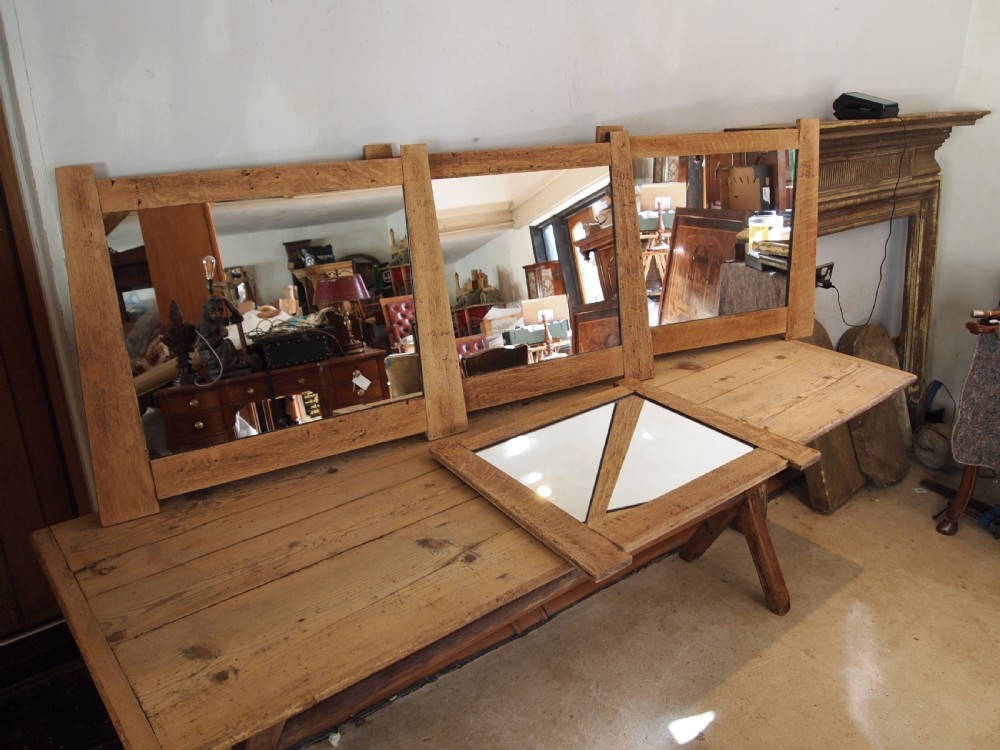 Mirrors rare set of 4 Arts and Crafts Oak liberty manner c1904 View II