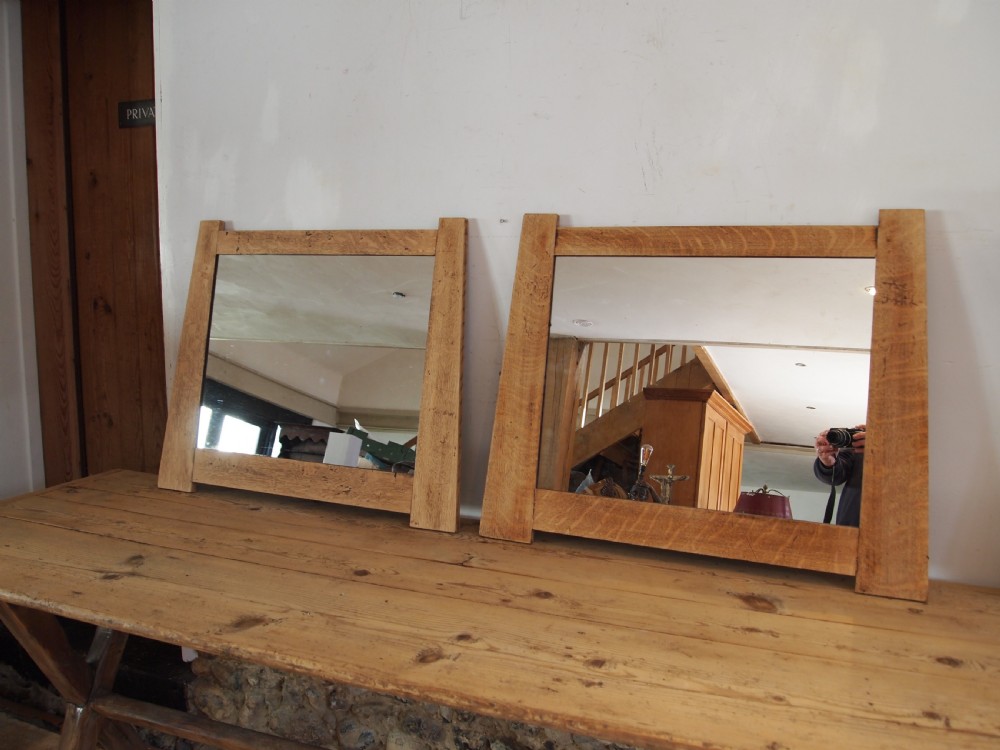 Mirrors rare set of 4 Arts and Crafts Oak liberty manner c1904 View III