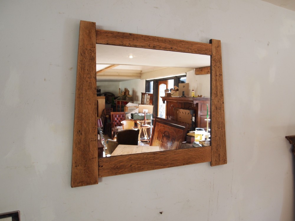 Mirrors rare set of 4 Arts and Crafts Oak liberty manner c1904 View V