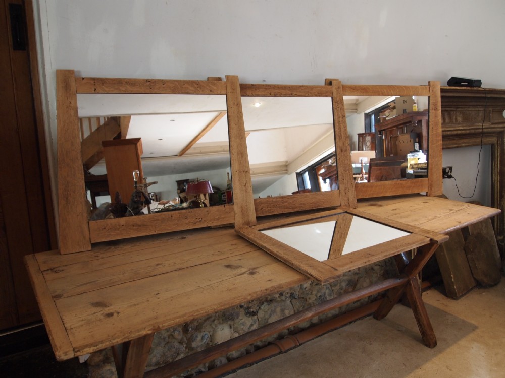 Mirrors rare set of 4 Arts and Crafts Oak liberty manner c1904 View XII