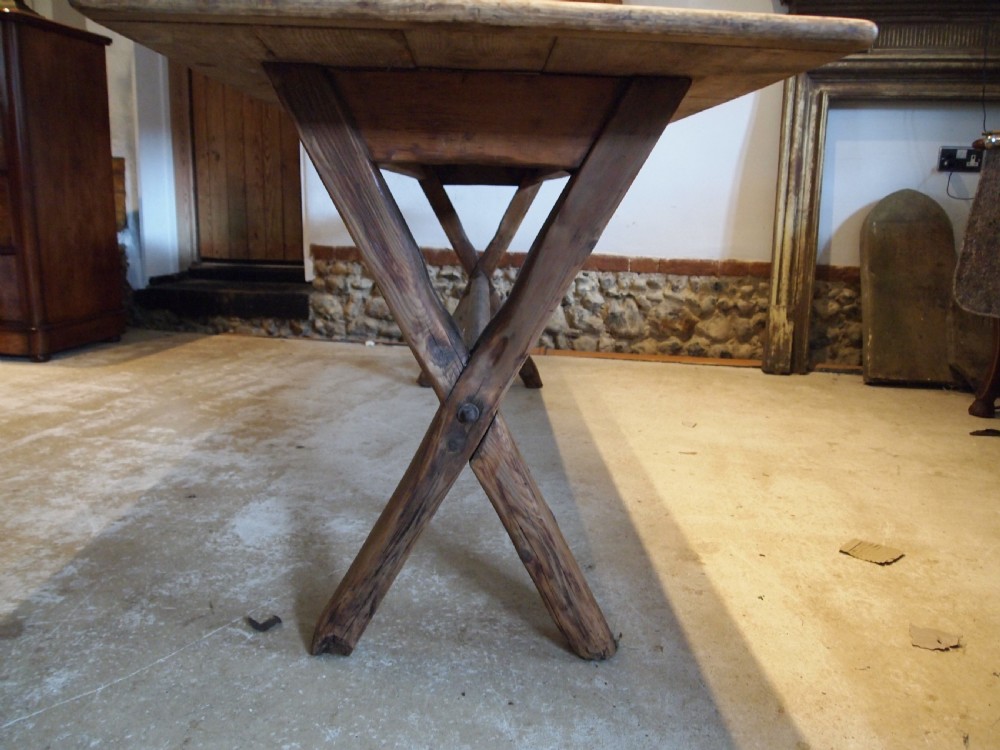 Table rare George IV refectory tavern farmhouse dining Pine c1820 View VII