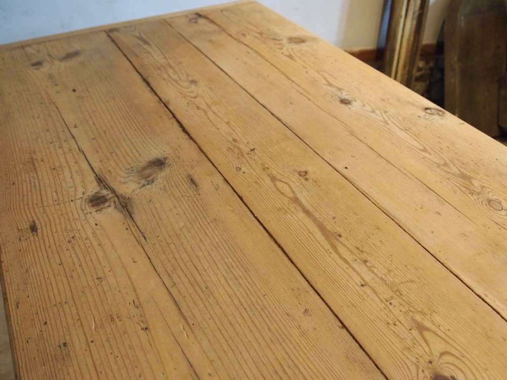 Table rare George IV refectory tavern farmhouse dining Pine c1820 View VIII