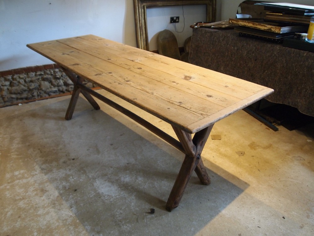 Table rare George IV refectory tavern farmhouse dining Pine c1820 View X