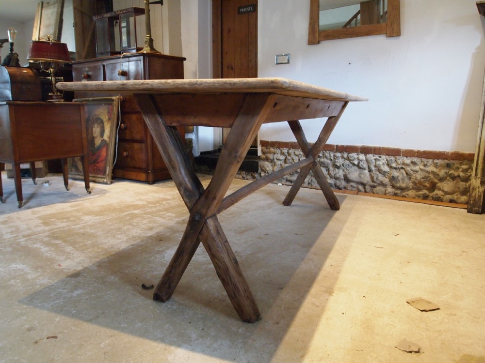 Table rare George IV refectory tavern farmhouse dining Pine c1820 View XI