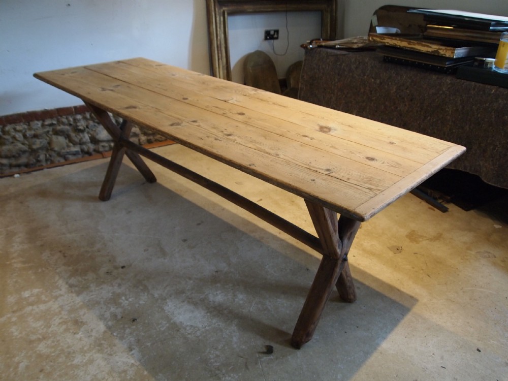 Table rare George IV refectory tavern farmhouse dining Pine c1820 View XII
