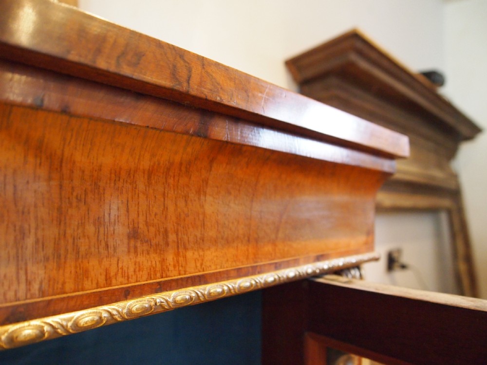 Cabinet display bookcase fine Victorian Walnut c1870 View XI