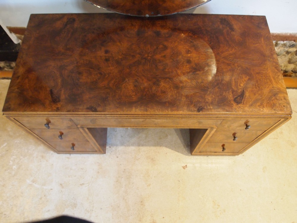 Dressing table drawers outstanding Art deco burr Walnut c1920 View II