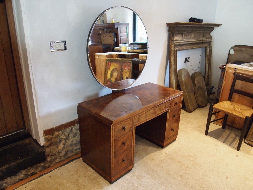 Dressing table drawers outstanding Art deco burr Walnut c1920 View IV
