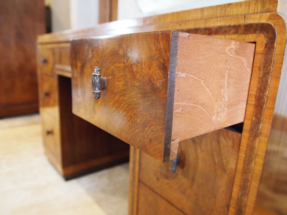 Dressing table drawers outstanding Art deco burr Walnut c1920 View VII