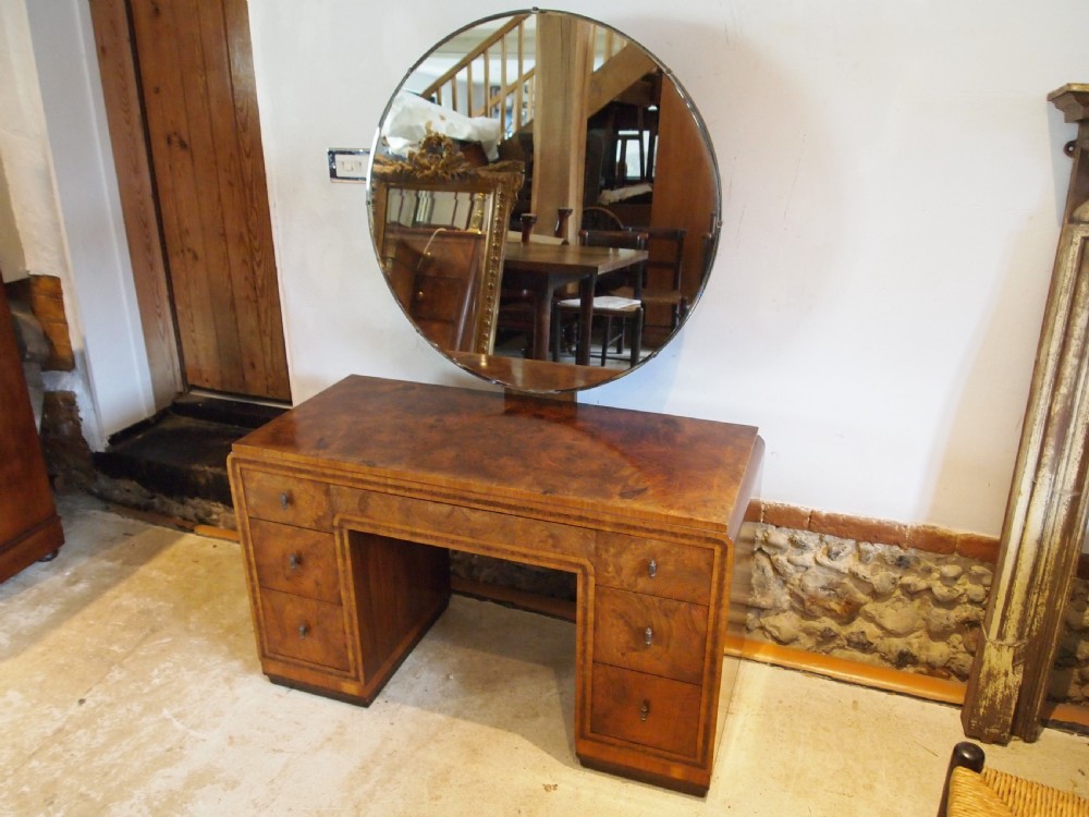 Dressing table drawers outstanding Art deco burr Walnut c1920 View X