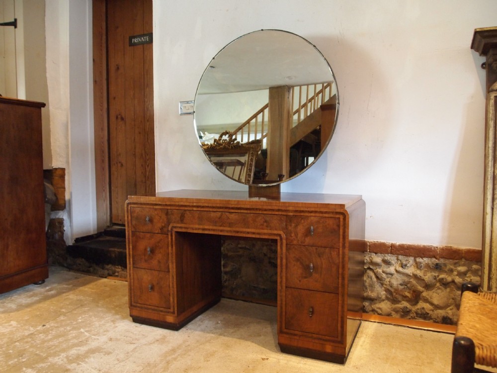 Dressing table drawers outstanding Art deco burr Walnut c1920 View XIII