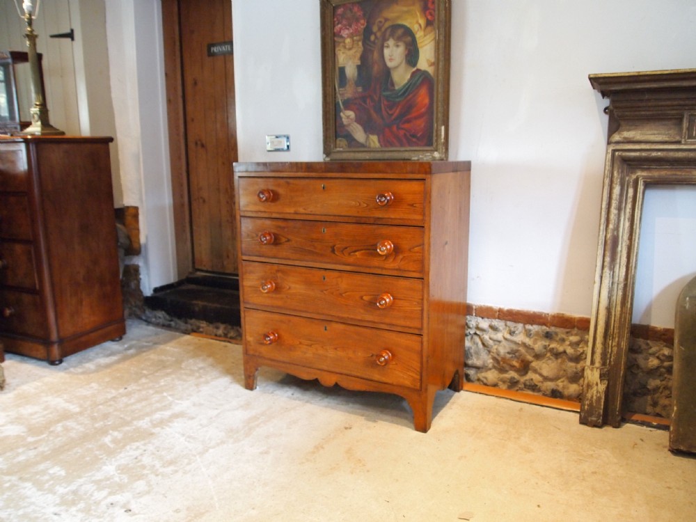 Chest of drawers rare Elm Holkham Hall George IV c1820 View II