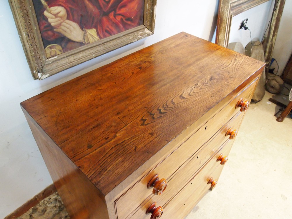 Chest of drawers rare Elm Holkham Hall George IV c1820 View VII