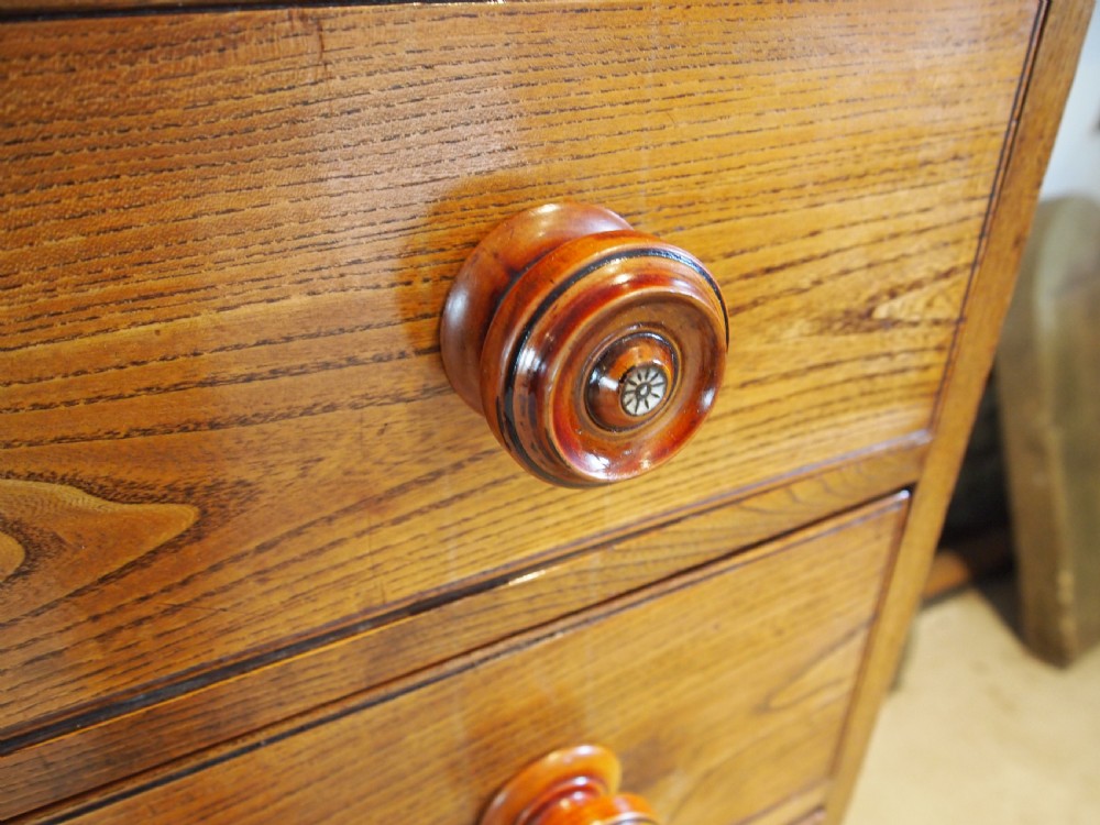 Chest of drawers rare Elm Holkham Hall George IV c1820 View XIII