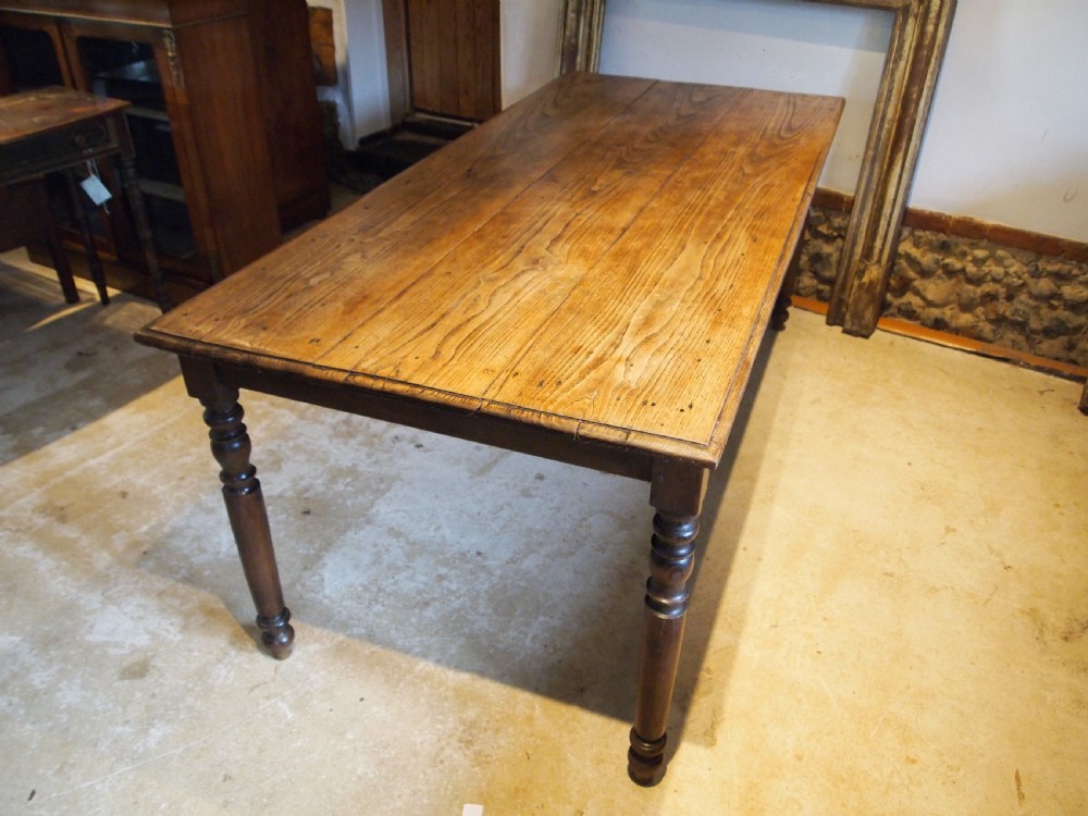 Table refectory Victorian farmhouse dining Ash c1840