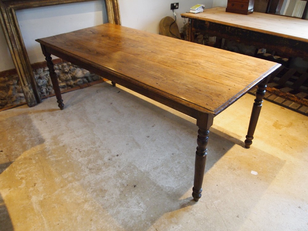 Table refectory Victorian farmhouse dining Ash c1840 View II