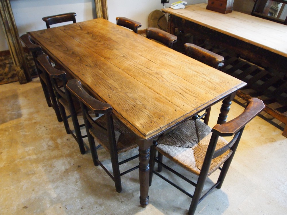 Table refectory Victorian farmhouse dining Ash c1840 View V