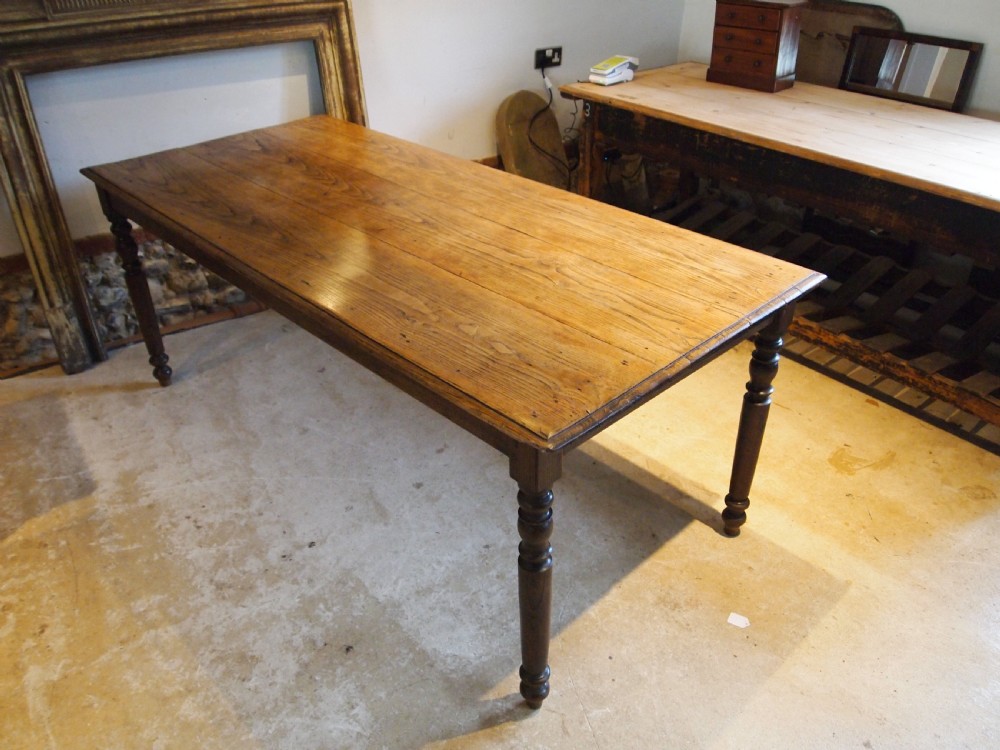 Table refectory Victorian farmhouse dining Ash c1840 View VI