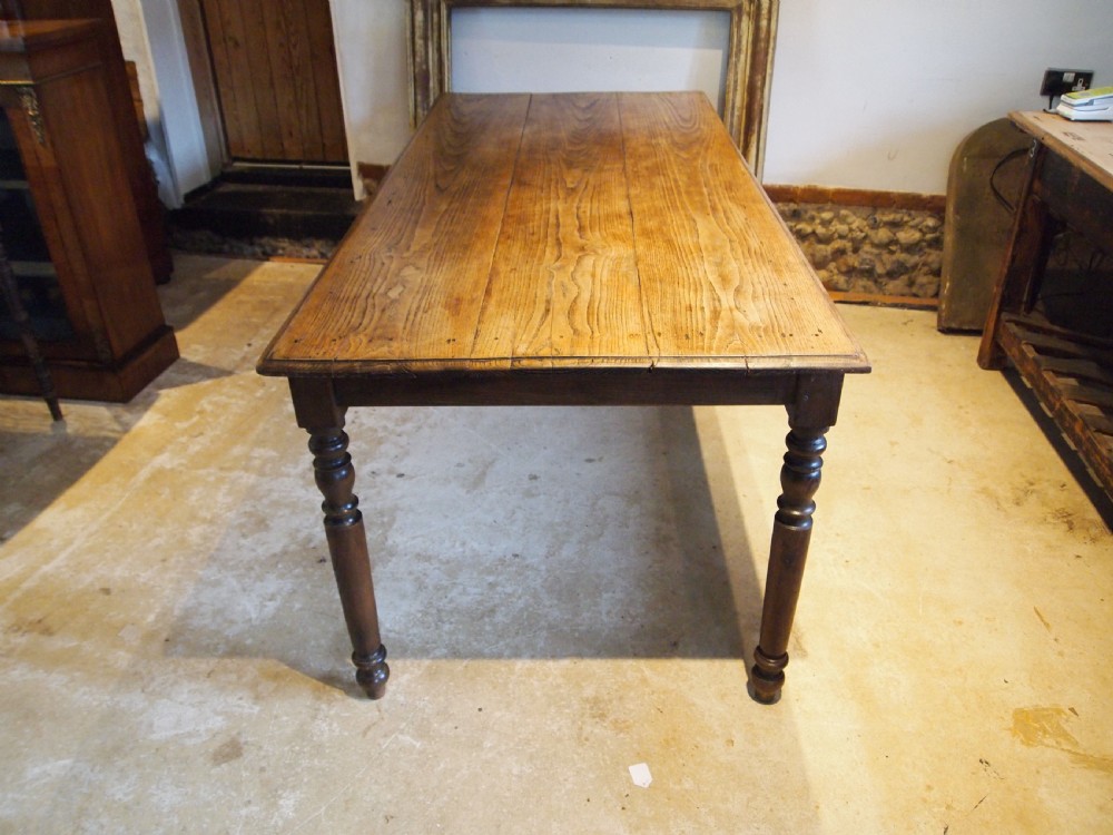 Table refectory Victorian farmhouse dining Ash c1840 View VII
