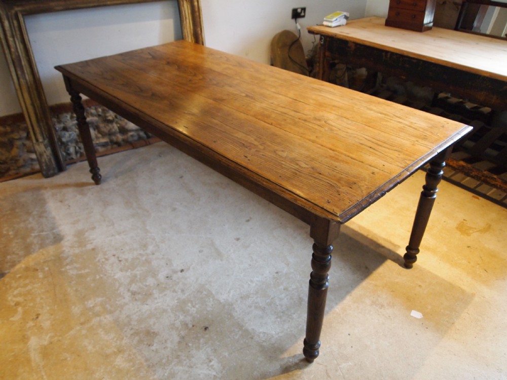 Table refectory Victorian farmhouse dining Ash c1840 View IX