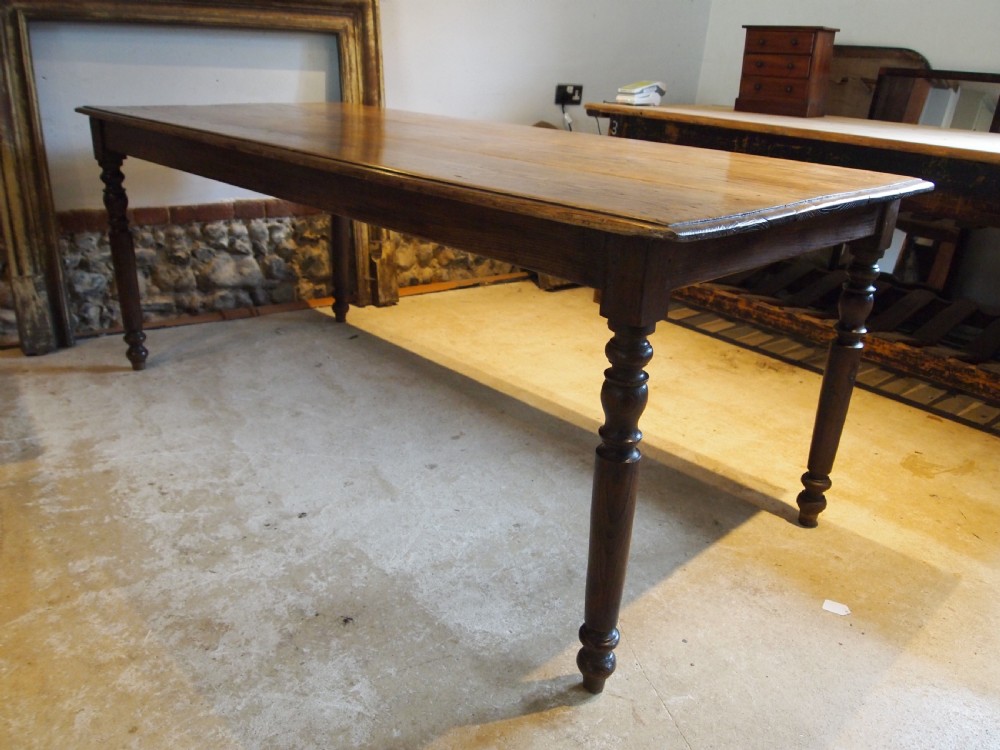 Table refectory Victorian farmhouse dining Ash c1840 View X