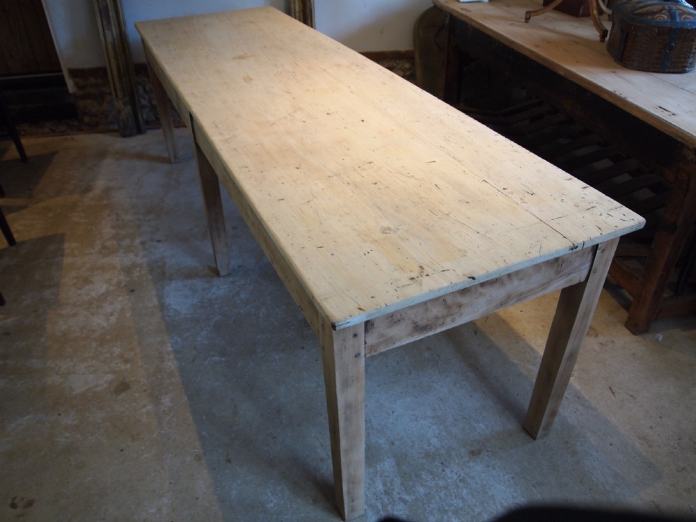 Table refectory farmhouse dining large seats 10 Beech c1890 View VI