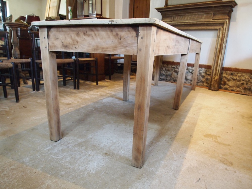 Table refectory farmhouse dining large seats 10 Beech c1890 View VIII