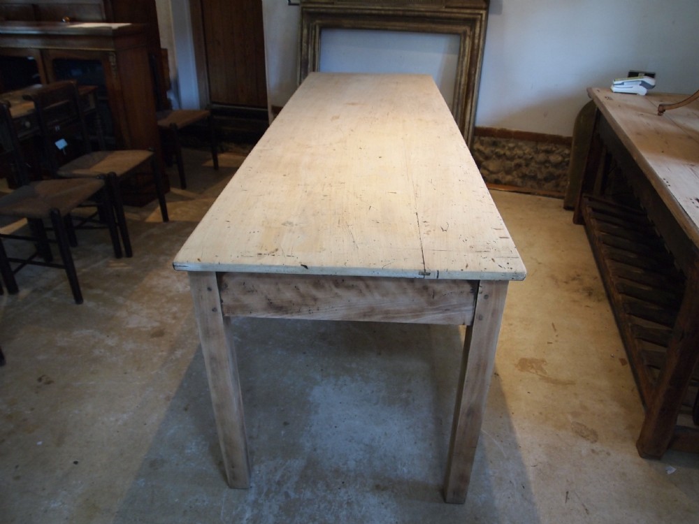 Table refectory farmhouse dining large seats 10 Beech c1890 View XI