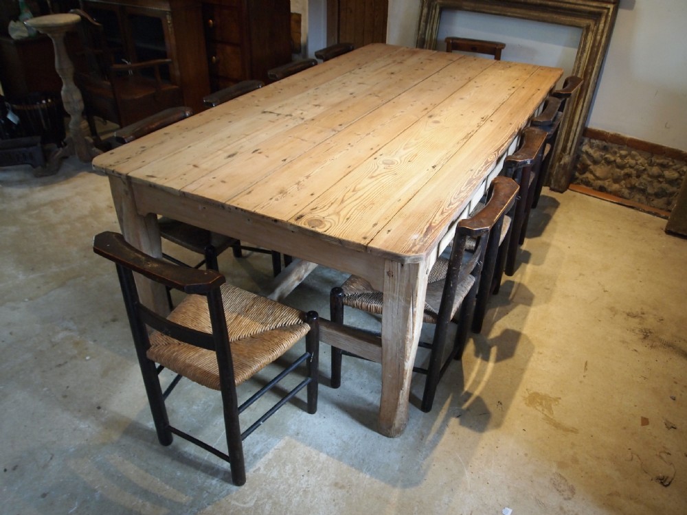 Table George IV refectory farmhouse dining Pine c1820 View III