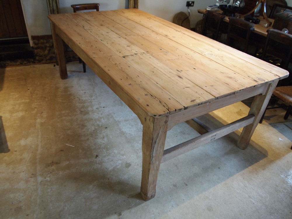 Table George IV refectory farmhouse dining Pine c1820 View VI
