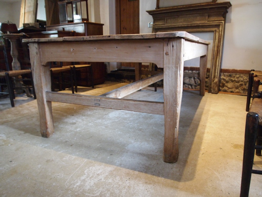 Table George IV refectory farmhouse dining Pine c1820 View VII