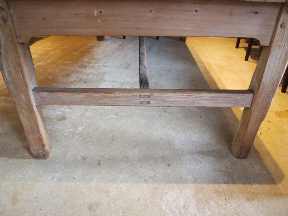 Table George IV refectory farmhouse dining Pine c1820 View VIII